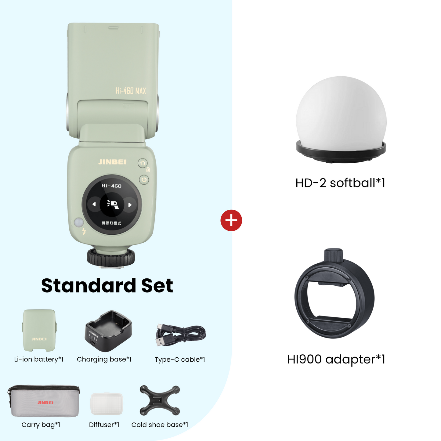 Hi-460Max HSS TTL Speedlite Flash Universal (Integrated Hotshoe) Milk Green