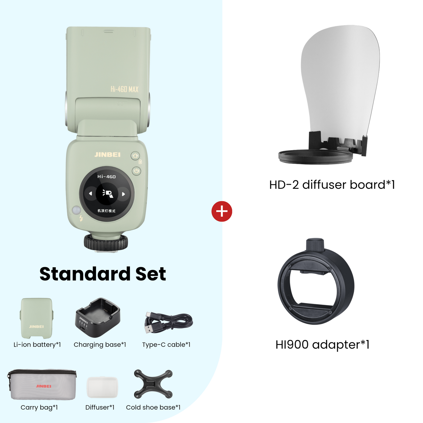 Hi-460Max HSS TTL Speedlite Flash Universal (Integrated Hotshoe) Milk Green