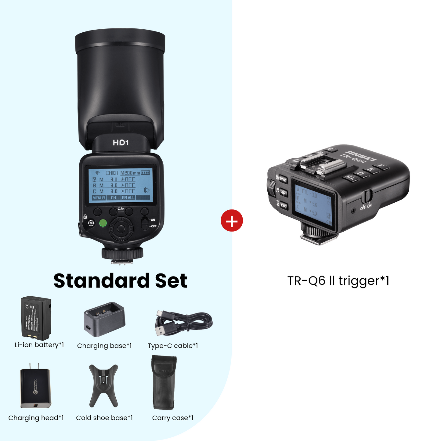 HD-1 Round Head HSS TTL Speedlite Flash Universal (Integrated Hotshoe)
