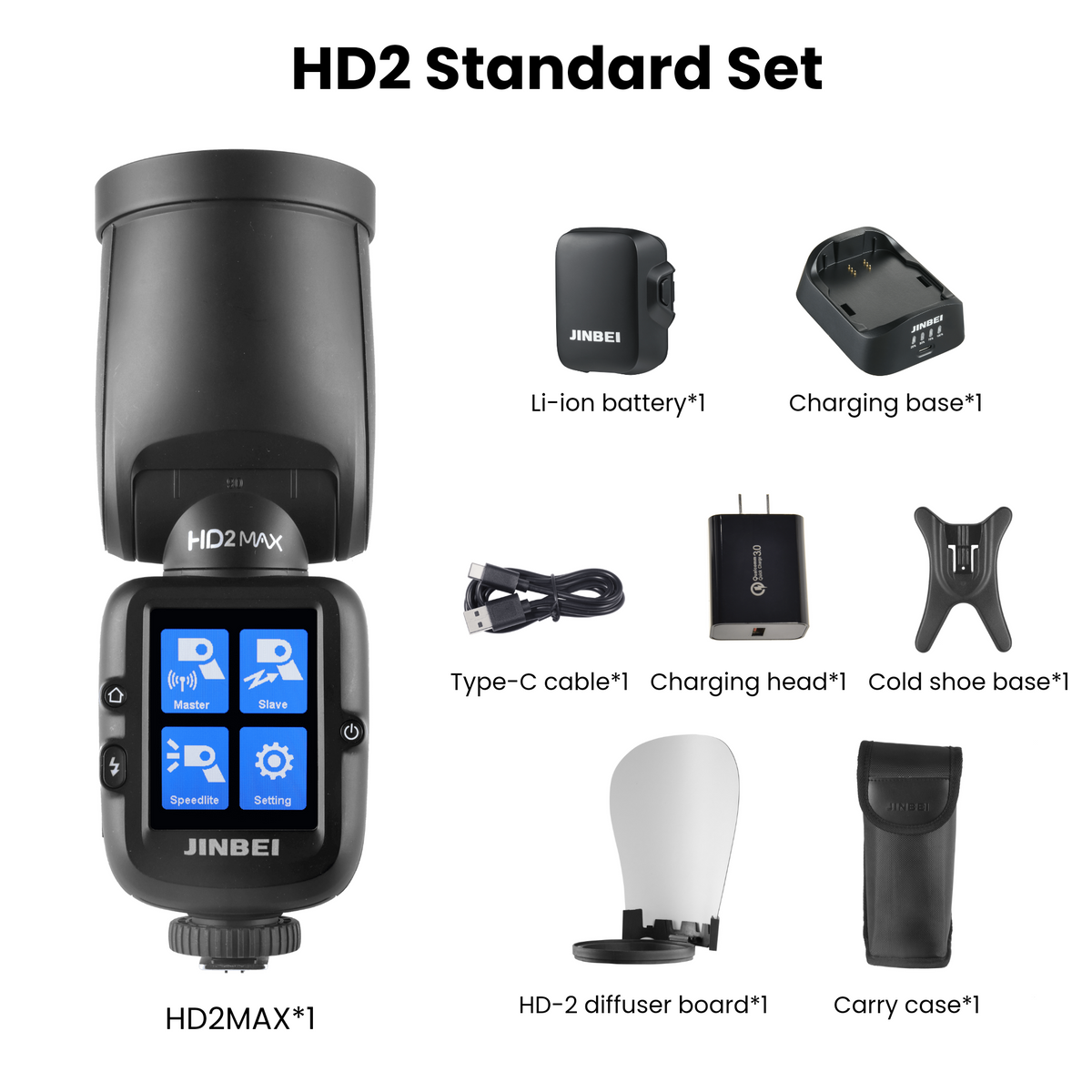HD-2Max Round Head HSS TTL Speedlite Flash Universal (Multi-Brand Hotshoe)