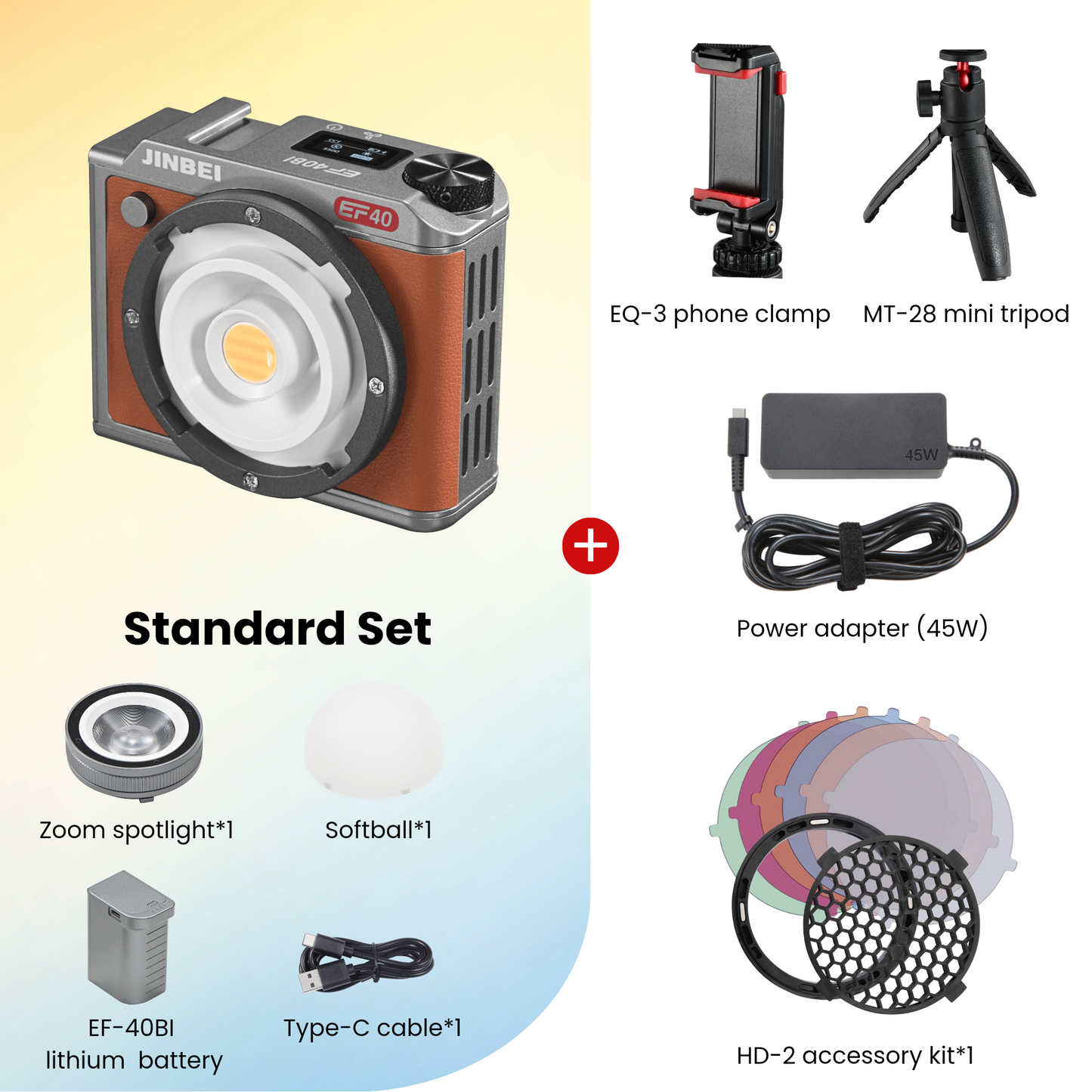 EF40Bi Portable LED Video Light