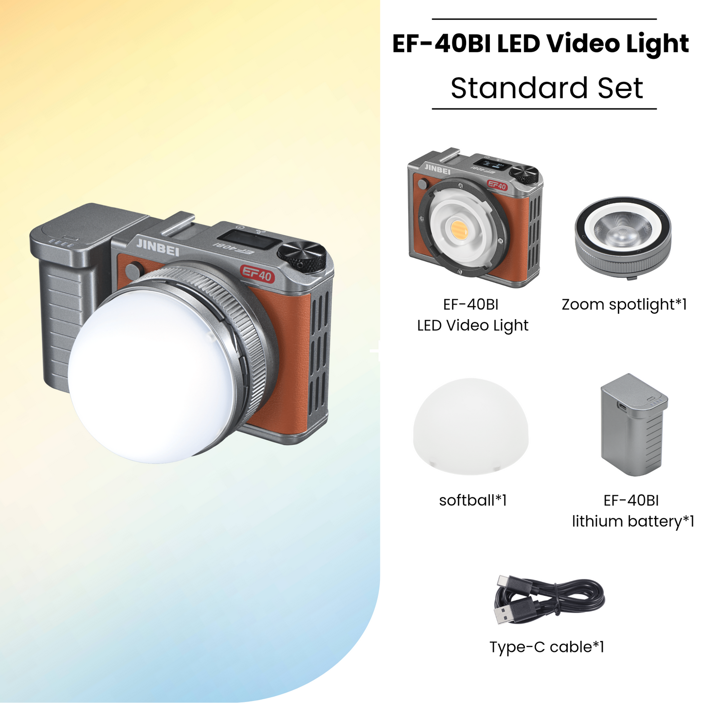 EF40Bi Portable LED Video Light