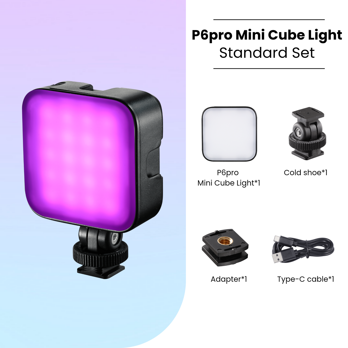 P6 Pro Mini Pocket Cube LED Light