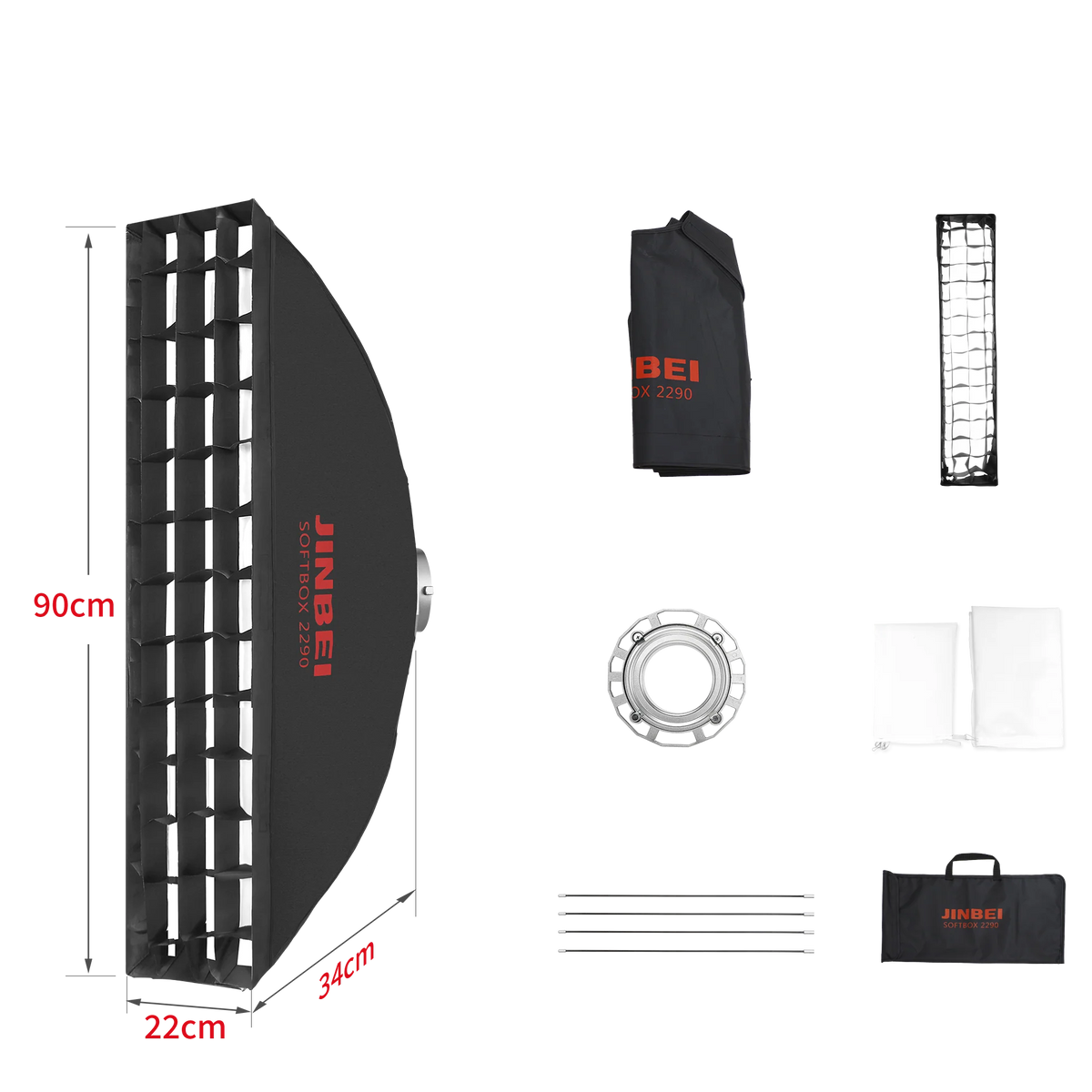 BM-22*90 Strip Softbox (Bowens Mount)