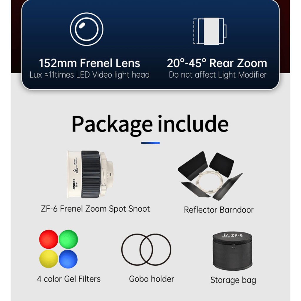 EF-ZF6 Fresnel Spot Snoot