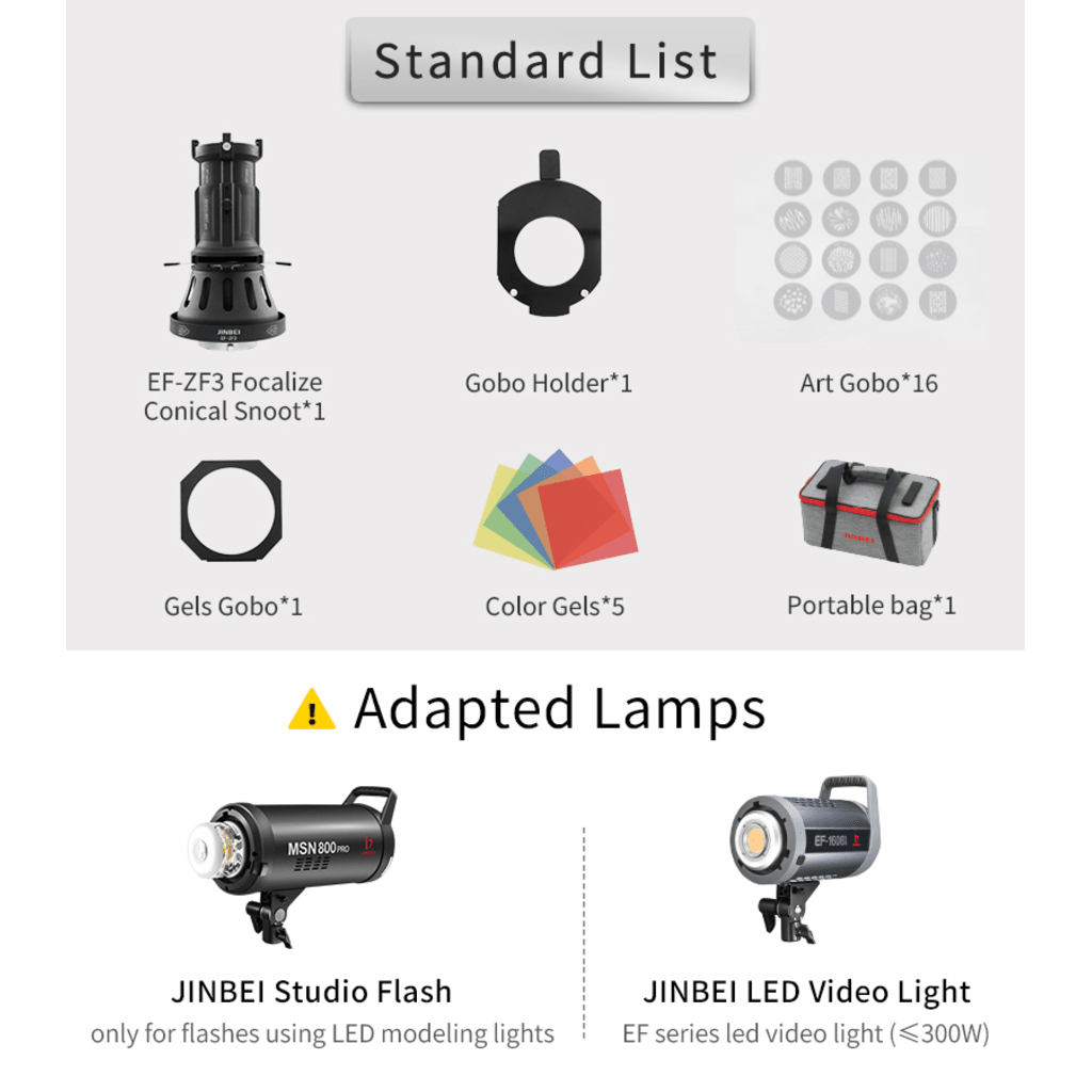 EF-ZF3 Zoom Focus LED Snoot