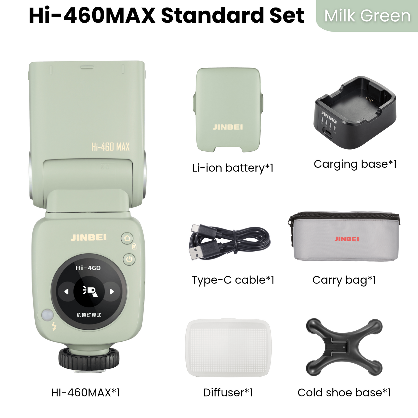 Hi-460Max HSS TTL Speedlite Flash (Universal) Milk Green