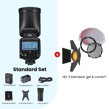 HD-1(S) Round Head HSS TTL Speedlite Flash (Sony Hotshoe)