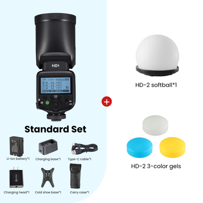 HD-1(S) Round Head HSS TTL Speedlite Flash (Sony Hotshoe)