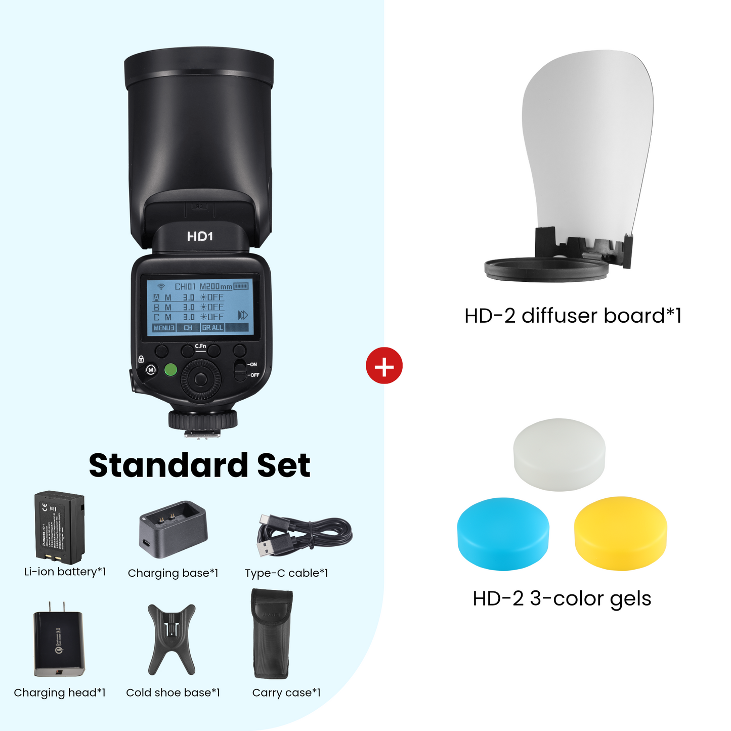 HD-1(S) Round Head HSS TTL Speedlite Flash (Sony Hotshoe)