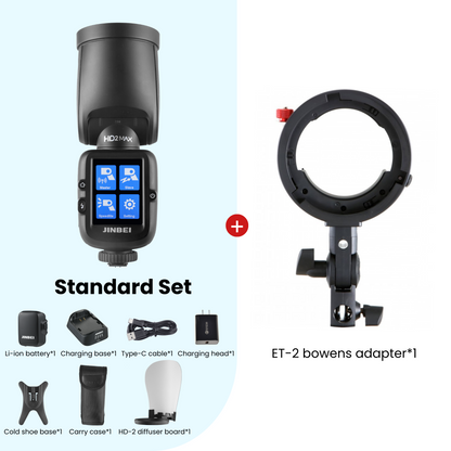 HD-2Max Round Head HSS TTL Speedlite Flash (Sony Hotshoe)