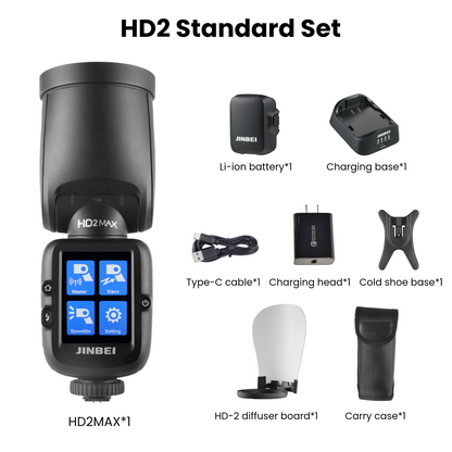 HD-2Max Round Head HSS TTL Speedlite Flash (Sony Hotshoe)