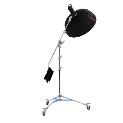 M-8 2-In-1 Steel Boom Light Stand (With Wheels)