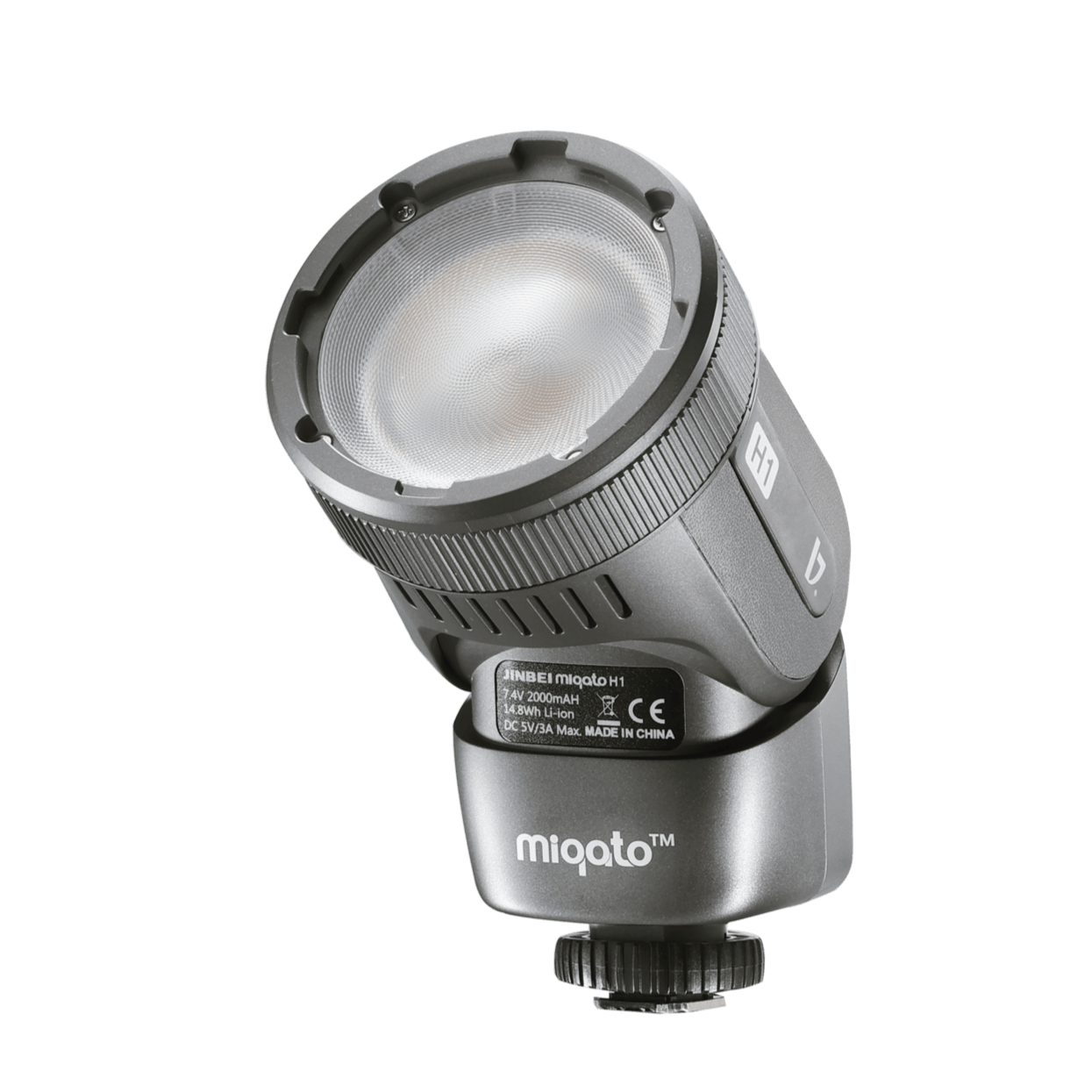 Miqato H1 Round Head HSS TTL LED Speedlite Flash (Universal/Sony) Metallic Grey