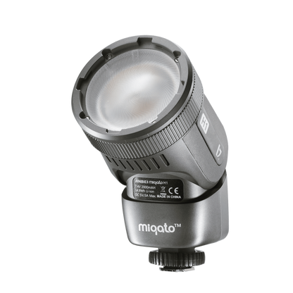 Miqato H1 Round Head HSS TTL LED Speedlite Flash (Universal/Sony) Metallic Grey