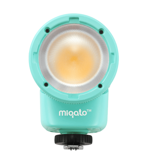 Miqato H1 Round Head HSS TTL LED Speedlite Flash (Universal/Sony) Ocean Blue