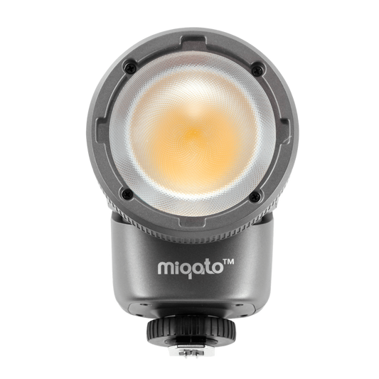 Miqato H1 Round Head HSS TTL LED Speedlite Flash (Universal/Sony) Metallic Grey