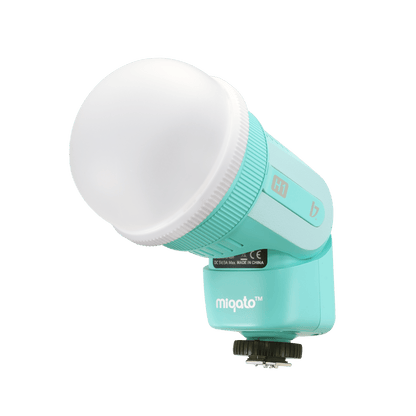 Miqato H1 Round Head HSS TTL LED Speedlite Flash (Universal/Sony) Ocean Blue