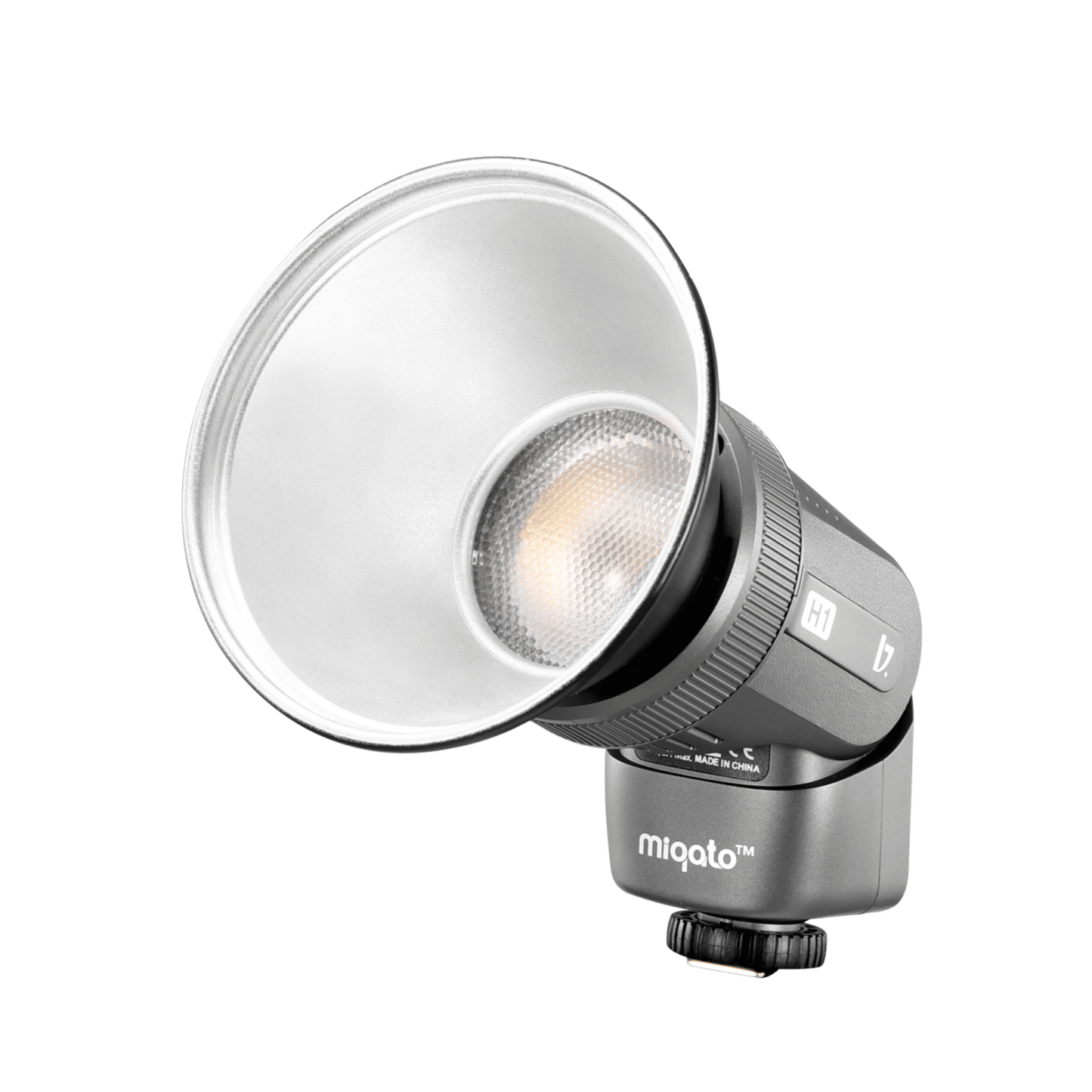 Miqato H1 Round Head HSS TTL LED Speedlite Flash (Universal/Sony) Metallic Grey