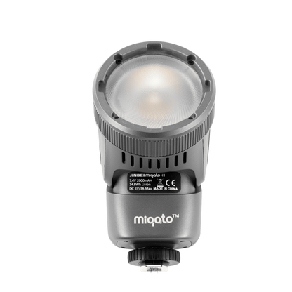 Miqato H1 Round Head HSS TTL LED Speedlite Flash (Universal/Sony) Metallic Grey