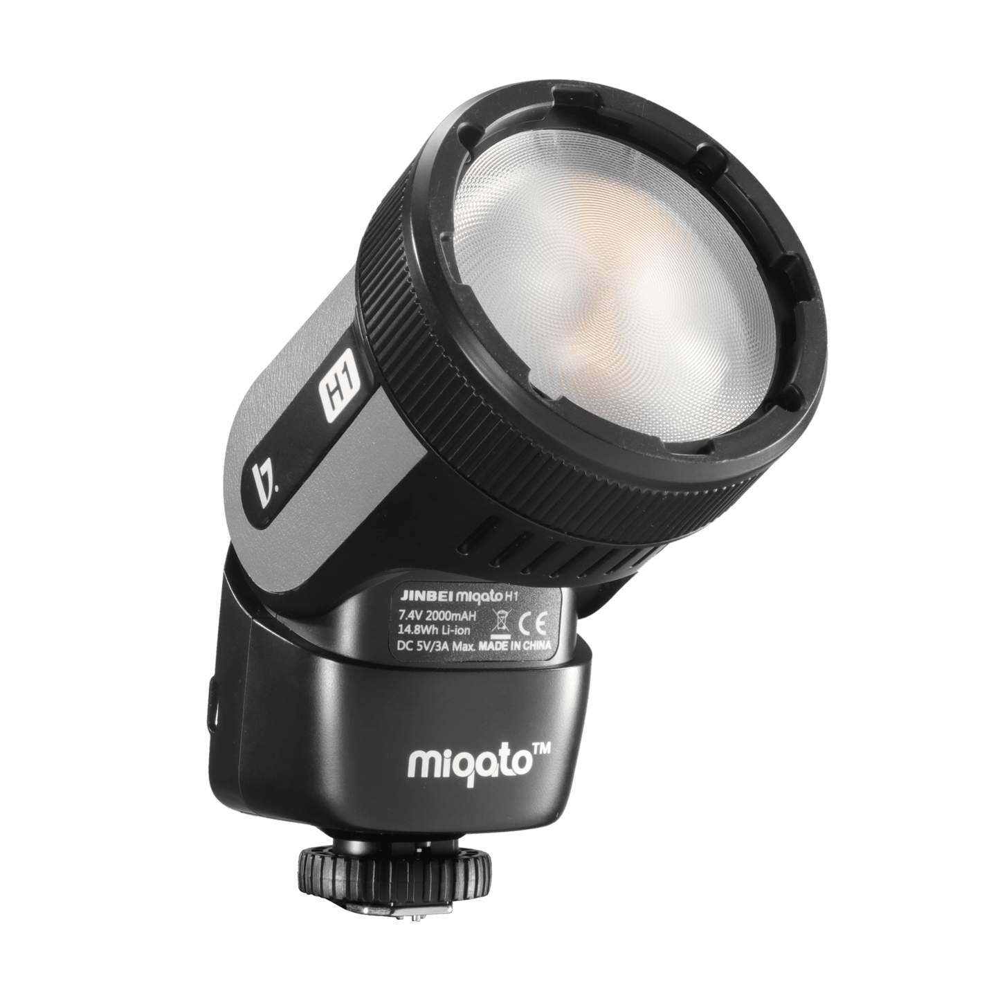 Miqato H1 Round Head HSS TTL LED Speedlite Flash (Universal/Sony) Gemstone Black