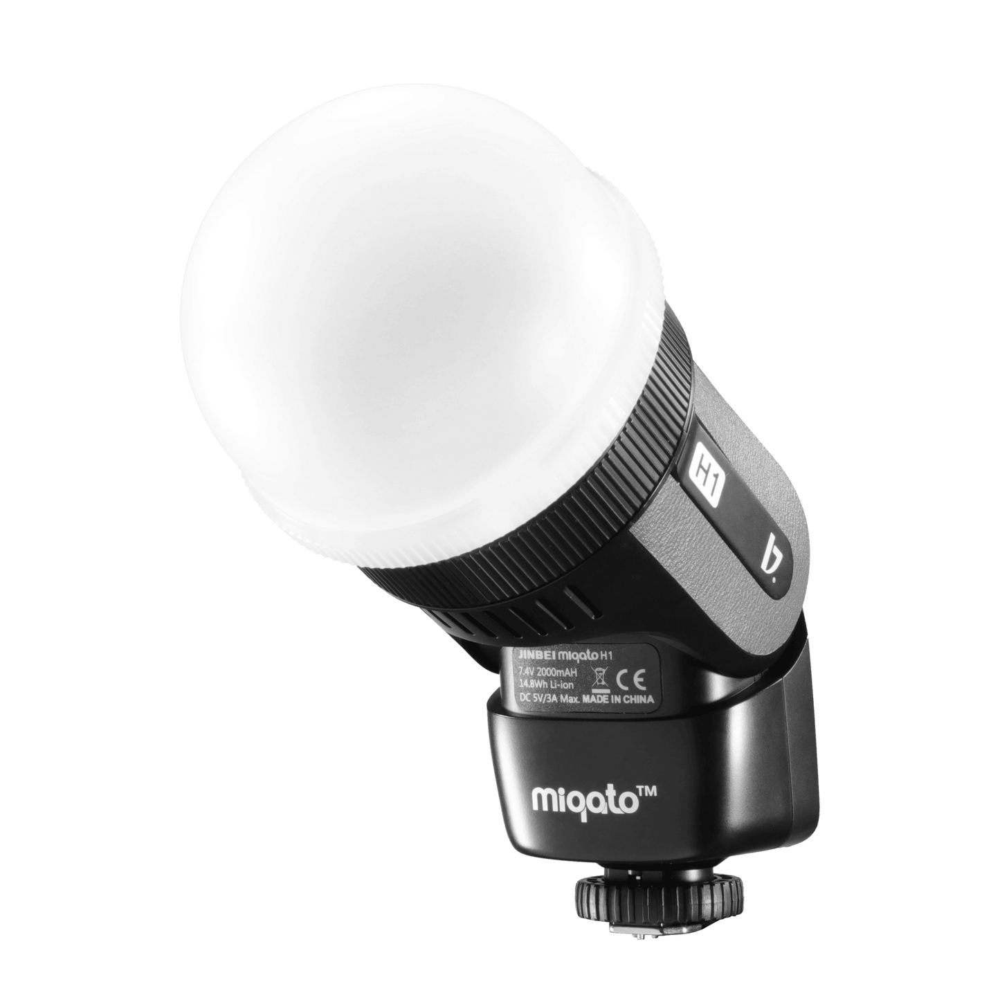 Miqato H1 Round Head HSS TTL LED Speedlite Flash (Universal/Sony) Gemstone Black