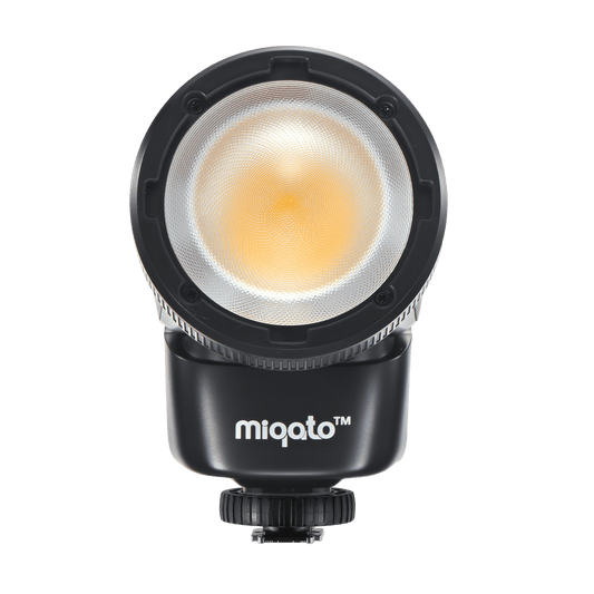 Miqato H1 Round Head HSS TTL LED Speedlite Flash (Universal/Sony) Gemstone Black