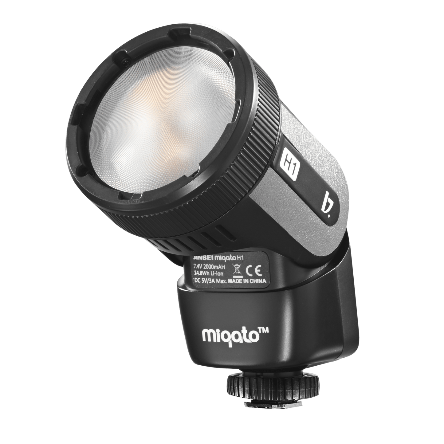 Miqato H1 Round Head HSS TTL LED Speedlite Flash (Universal/Sony) Gemstone Black