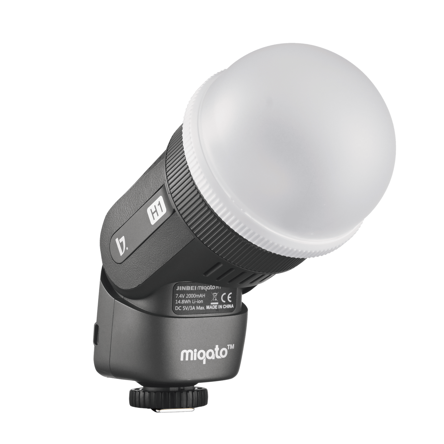 Miqato H1 Round Head HSS TTL LED Speedlite Flash (Universal/Sony) Metallic Grey