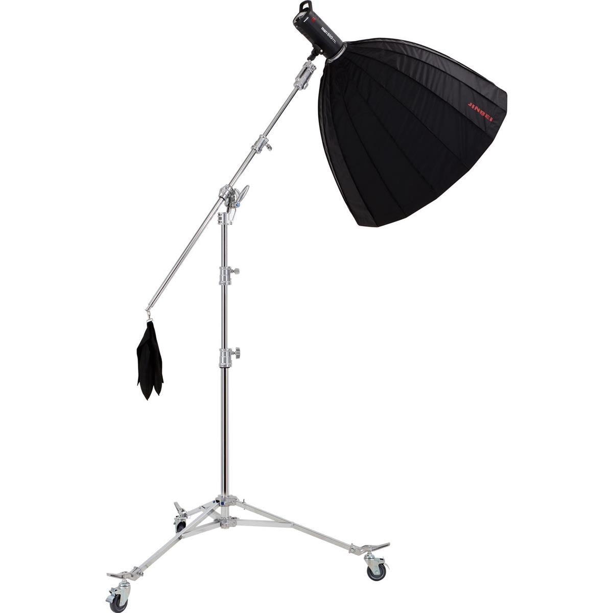 M-8 2-In-1 Steel Boom Light Stand (With Wheels)